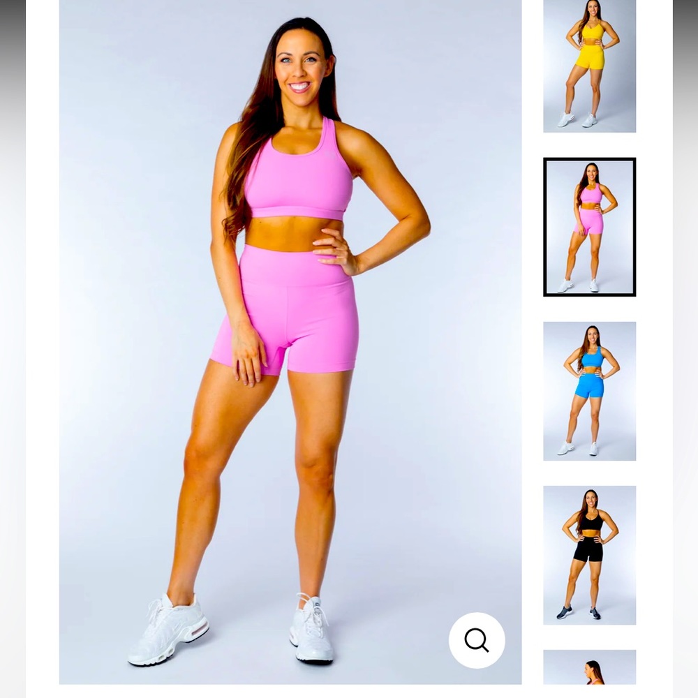 Sydney Cummings Royal Change Energy Crossback Sports Bra & 4.5 shorts